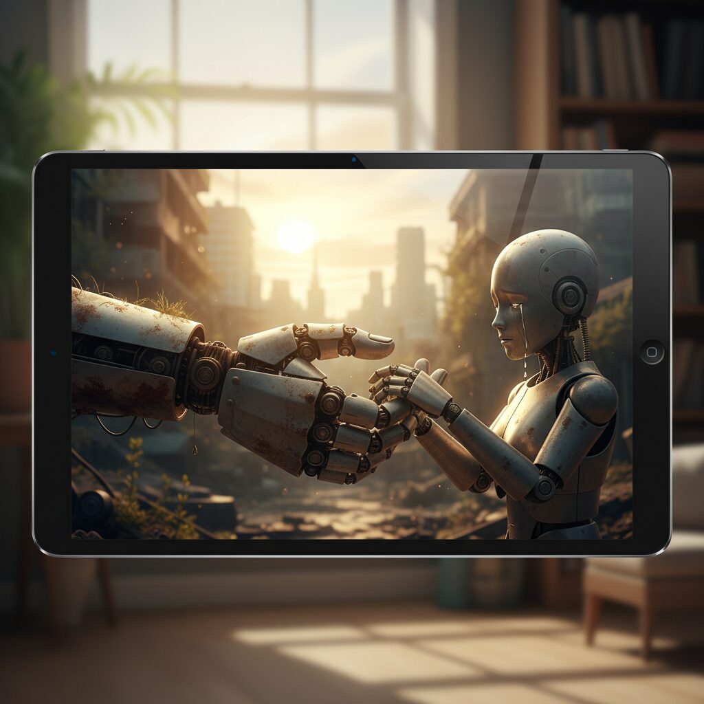 로봇드림의 감동적인 장면을 담은 아이패드 배경화면