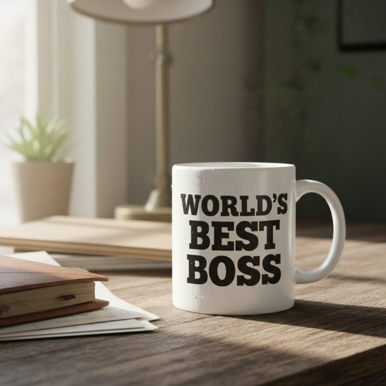 더 오피스 팝업 스토어에서 판매하는 월드 베스트 보스 머그컵