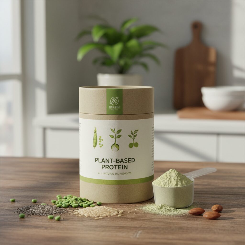 식물성 원료로 만든 단백질 파우더