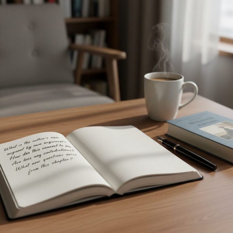 독서 노트에 질문을 적어놓은 사진