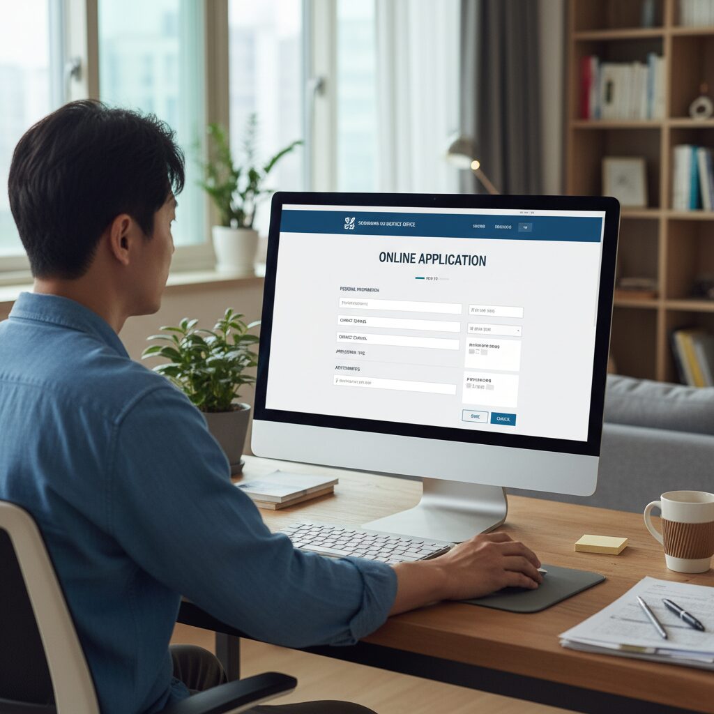 성동구청 홈페이지 신청 화면 캡처