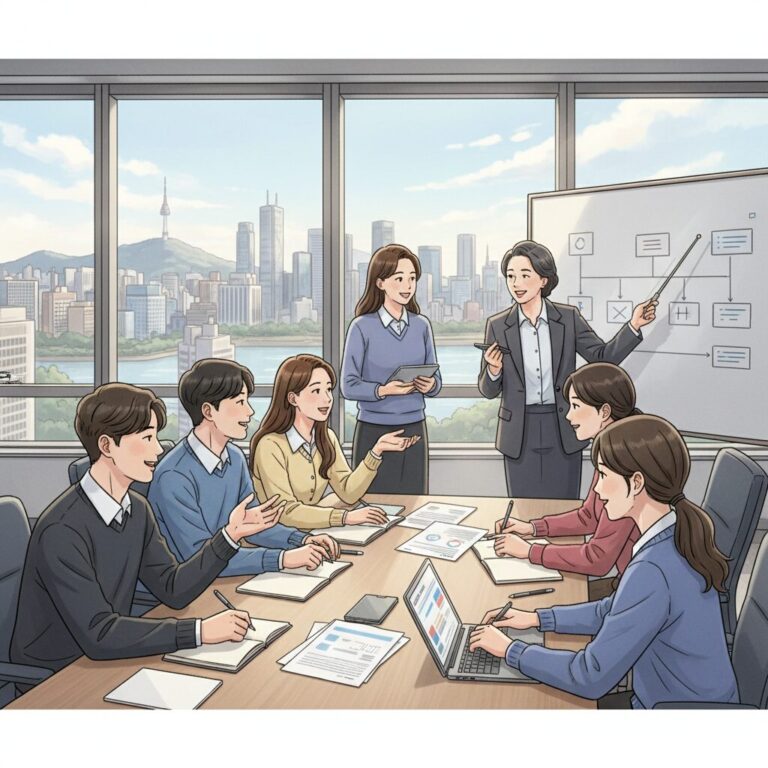 청년행정체험단 활동 상상 일러스트