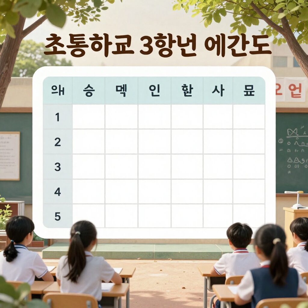초등학교 3학년 시간표 예시