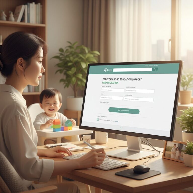 복지로 웹사이트에서 유아학비 사전신청 화면 모습