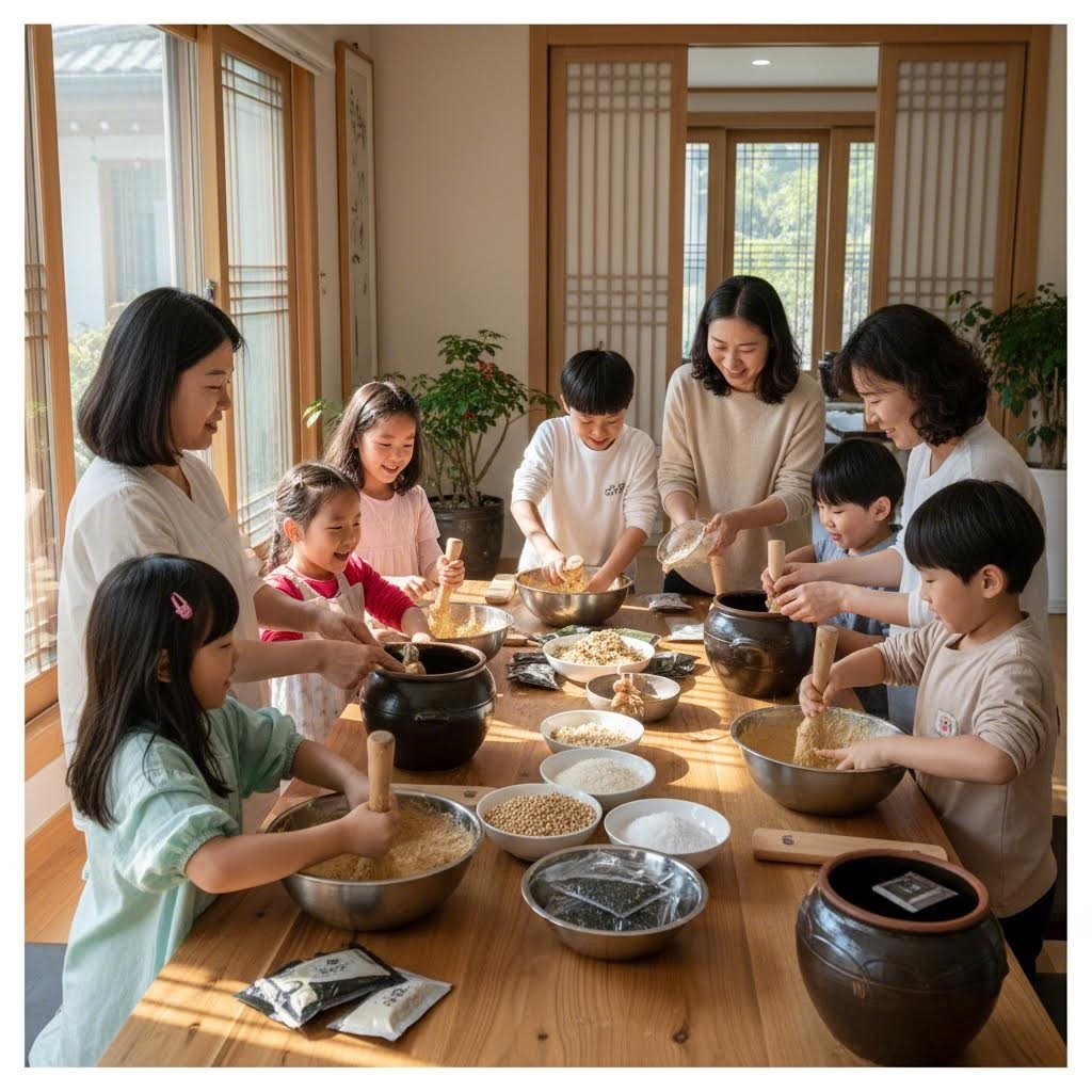 아이들과 함께 만드는 저염된장 키트 활동 사진