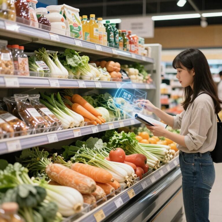 홈플러스 홈플런 행사에서 판매되는 다양한 신선식품과 할인 상품