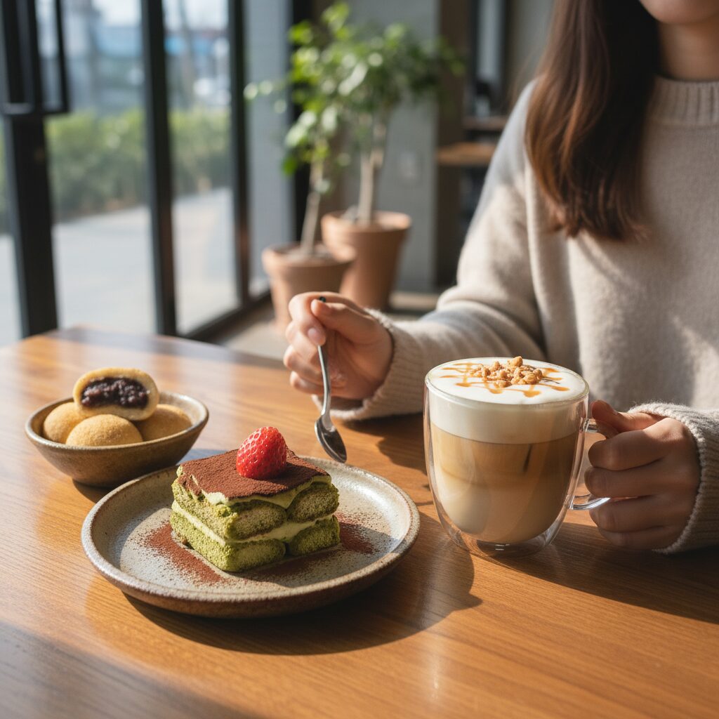 노사이드 카페의 특별한 크림라떼와 디저트