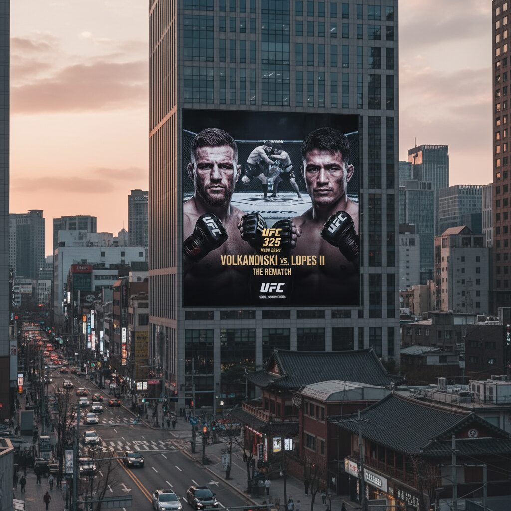 UFC 325 메인 이벤트 볼카노프스키 대 로페스 2차전 홍보 이미지