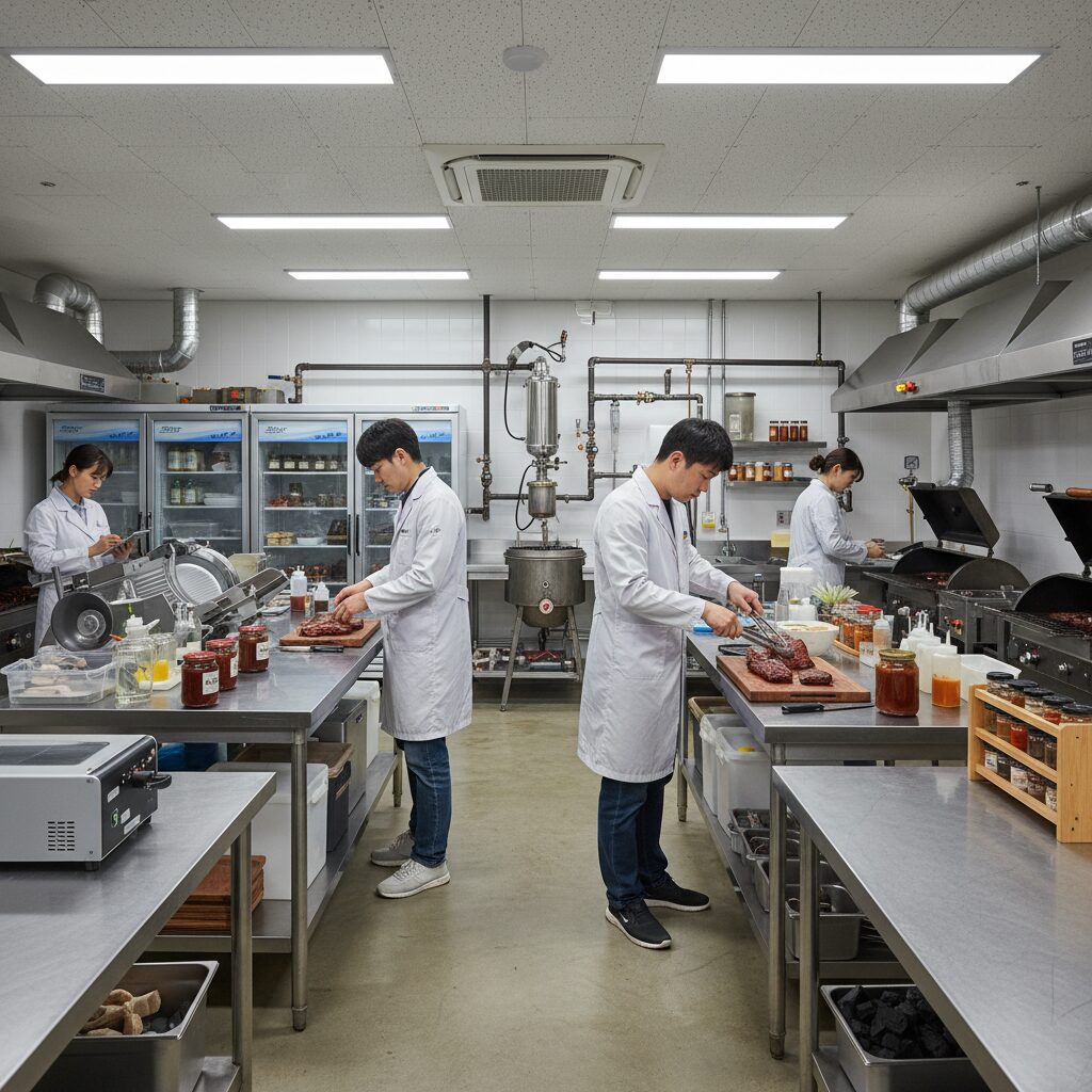 유용욱 바베큐연구소 실험실 같은 내부 인테리어