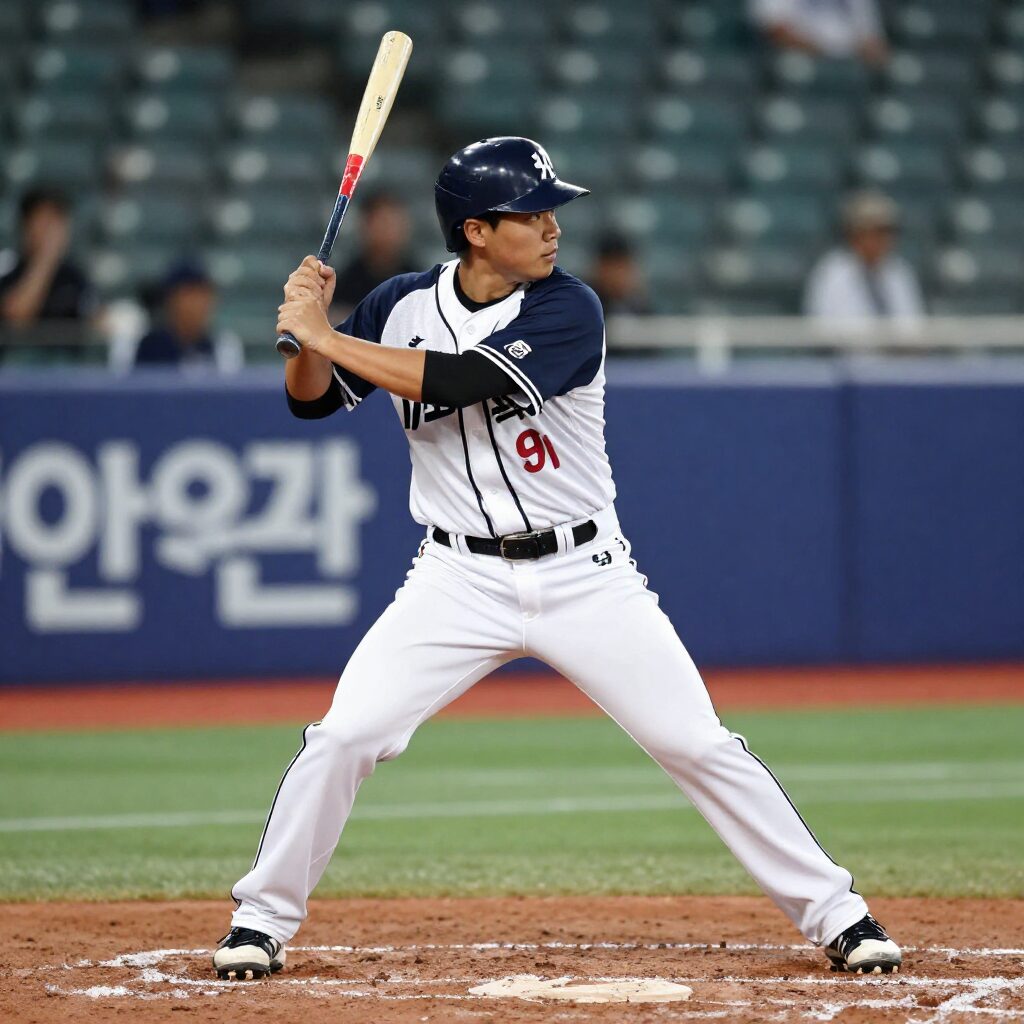 야구선수 안현민 타격 장면