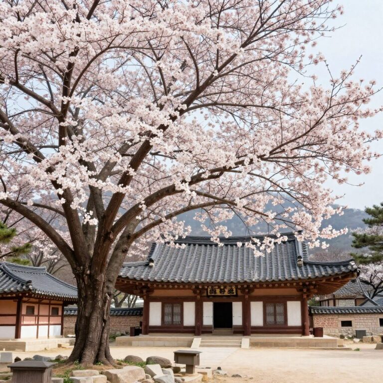 창원 청연암 메인 매화나무와 사찰 전경