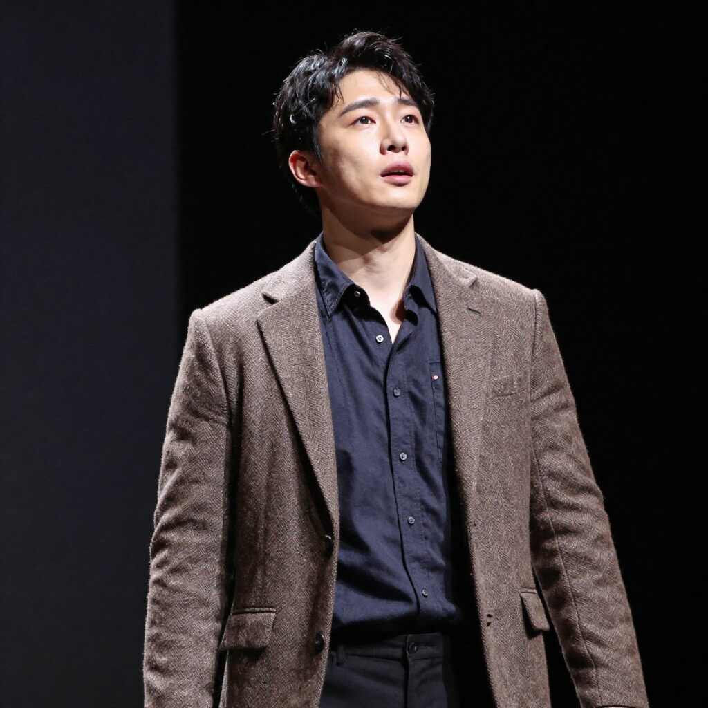 뮤지컬 디아길레프에서 스트라빈스키 역을 연기하는 크리스 영의 무대 모습