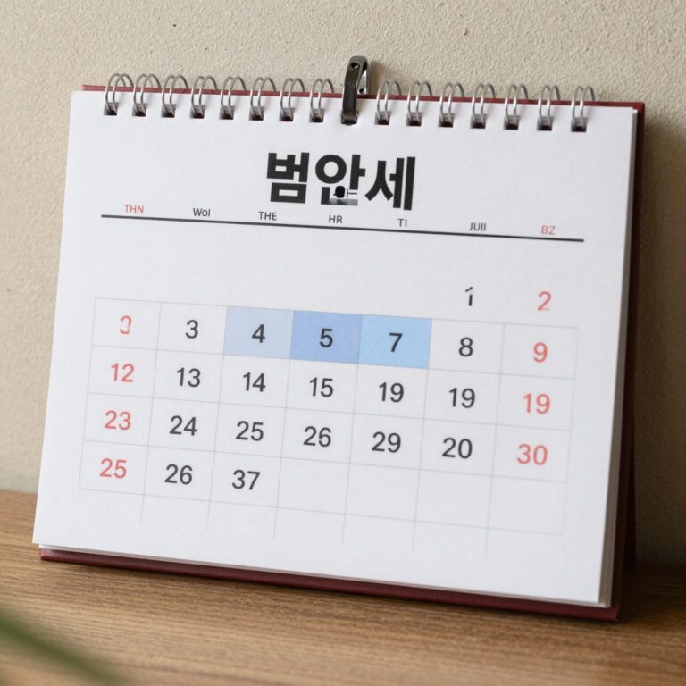 법인세 납부일과 세무 서류 준비를 상징하는 달력과 문서 이미지