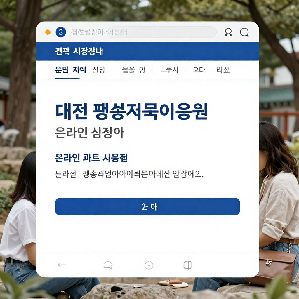 대전 평생교육이용권 온라인 신청 화면과 카드 사용법 안내 이미지