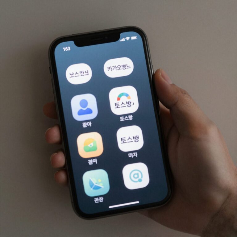핸드폰 화면에 카카오뱅크와 토스뱅크 앱 아이콘이 나란히 표시된 모습