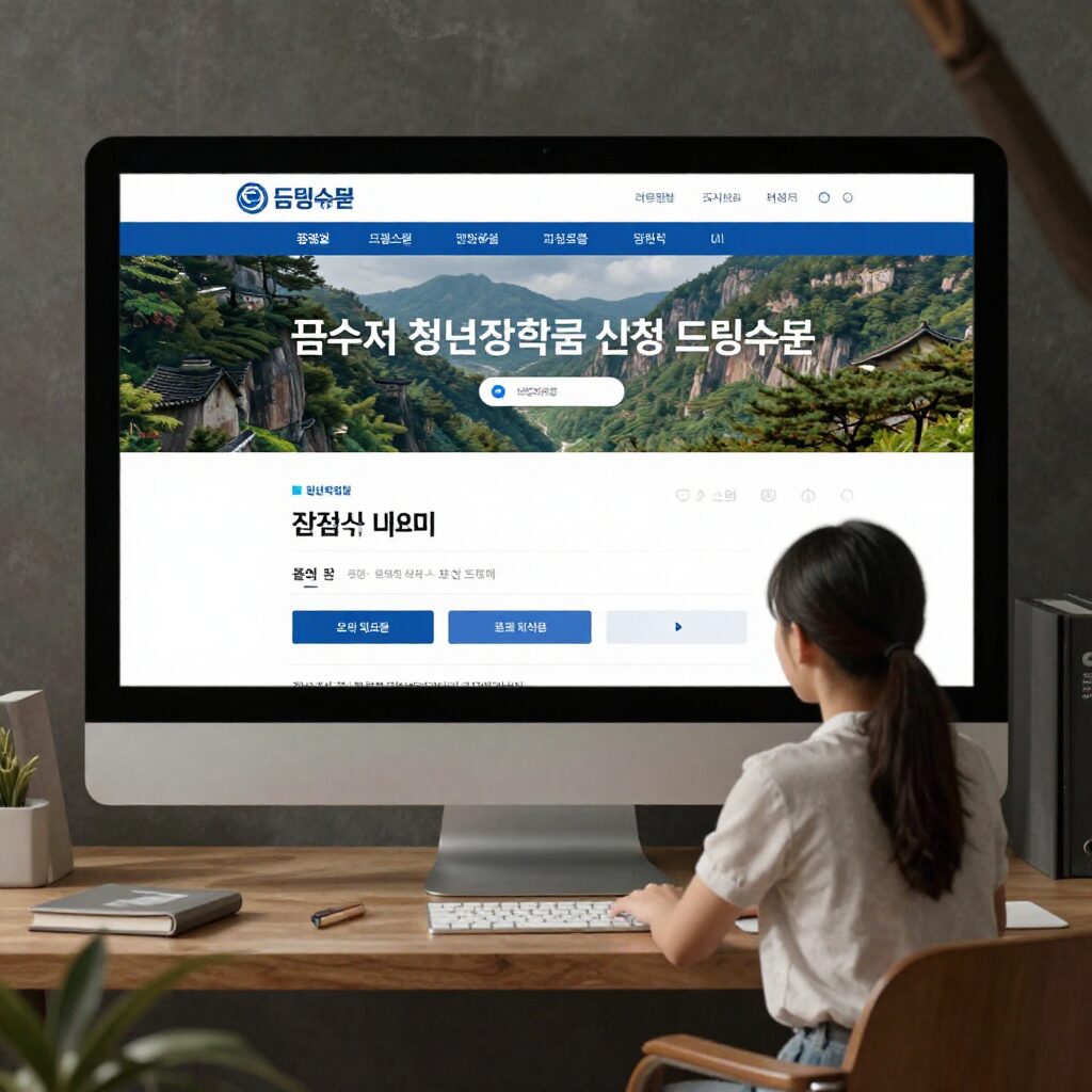 꿈수저 청년장학금 신청 플랫폼 드림스폰 홈페이지 예시