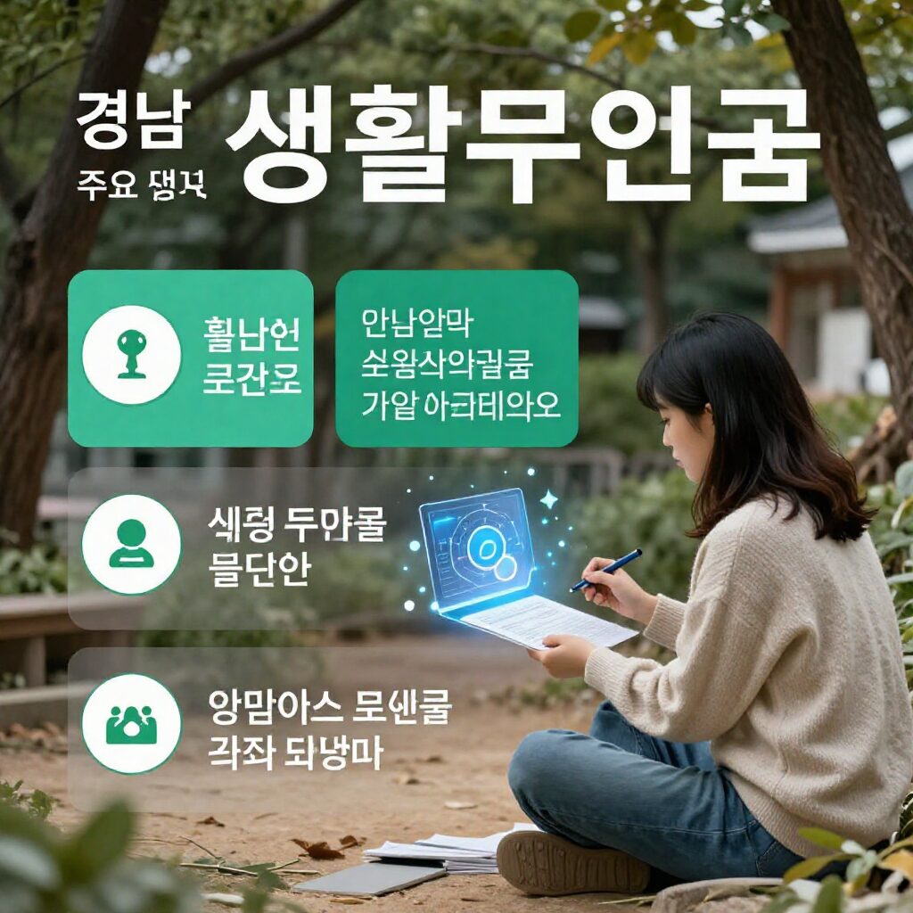 경남 생활지원금 주요 정보 요약 인포그래픽