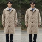 헤즈 레인코트 사이즈별 착용 모습 비교 사진