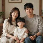 고우석과 아내 이가현, 아들 고태현의 가족 사진