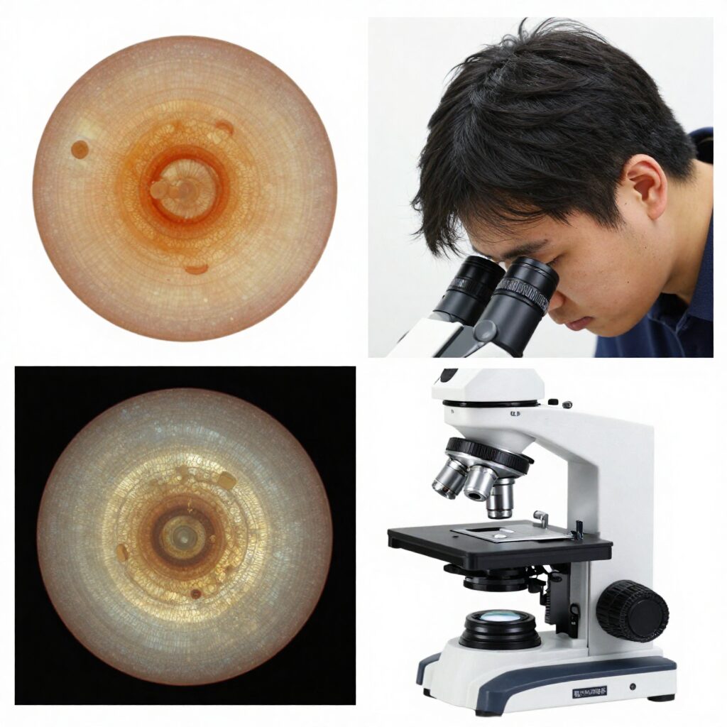 생물현미경 위상차현미경 편광현미경 종류별 사진 비교