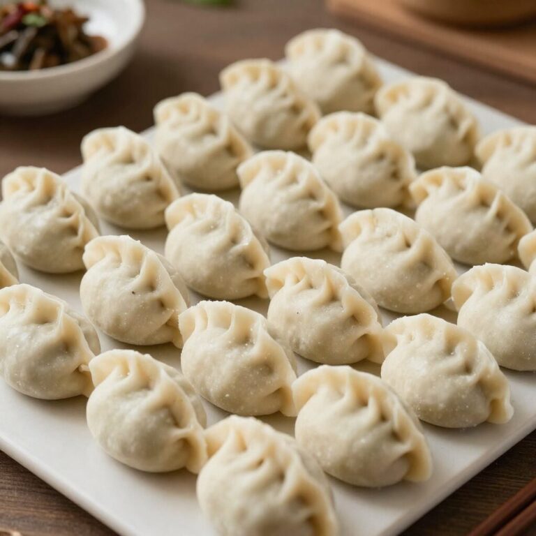 수원 정초손만두에서 제공되는 만두전골과 모둠전이 담긴 테이블 사진