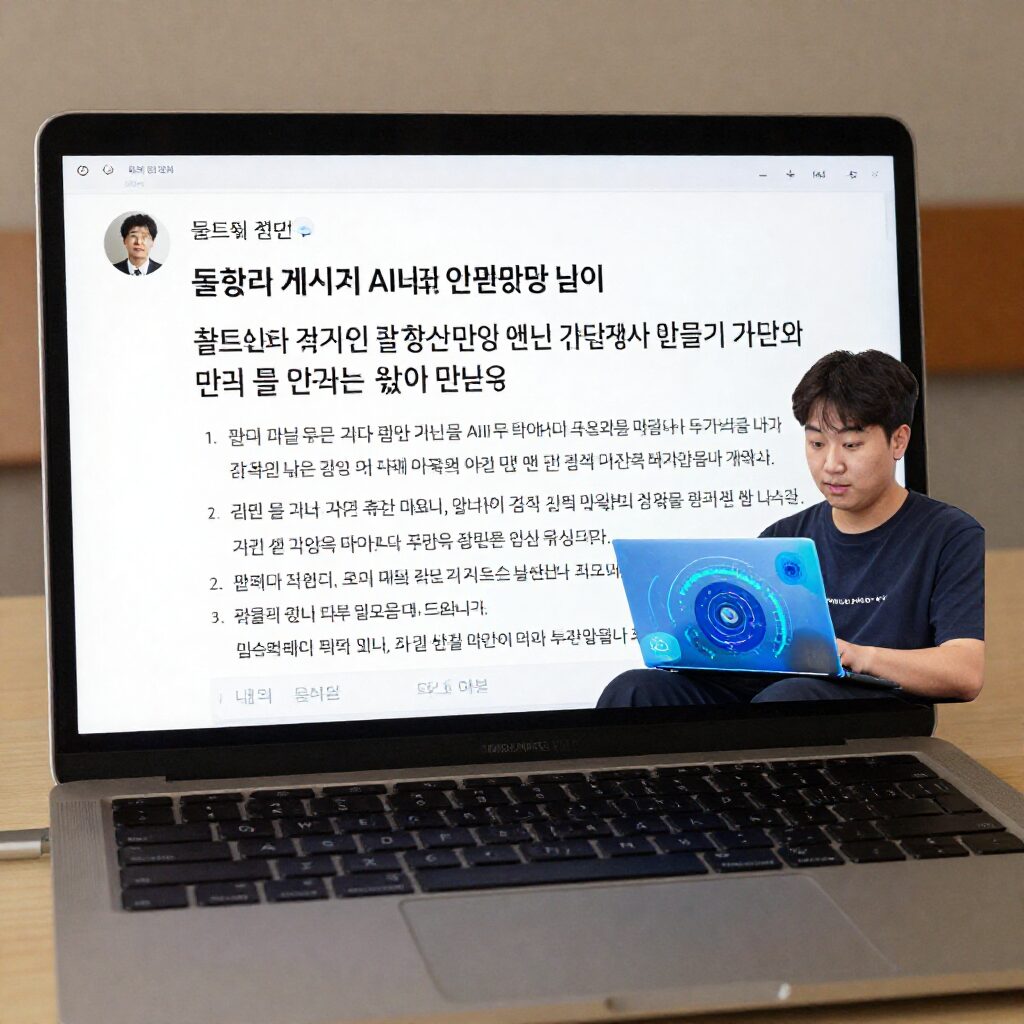 몰트북 게시판에서 AI들이 나누는 철학적 고민이 담긴 글과 댓글 인터페이스