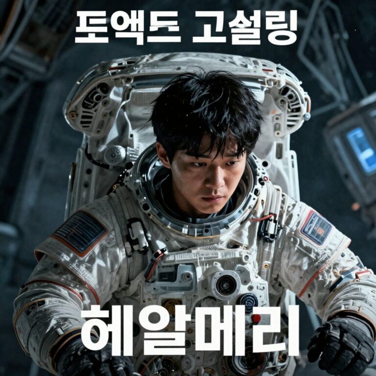 프로젝트 헤일메리 영화 포스터 라이언 고슬링이 우주선 안에서 고민하는 모습