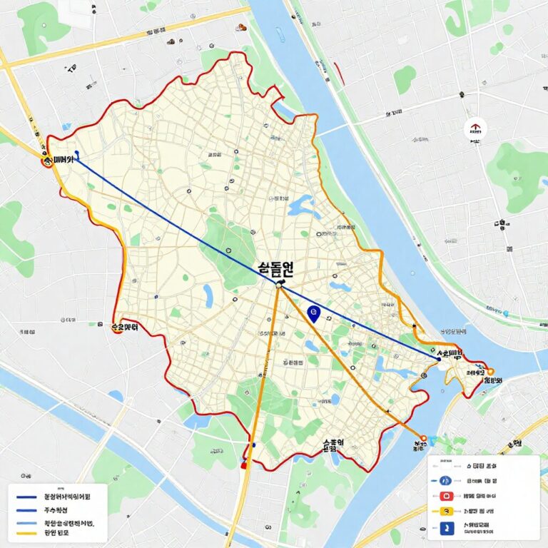 양산 순매원과 원동역, 주차장 위치를 표시한 지도