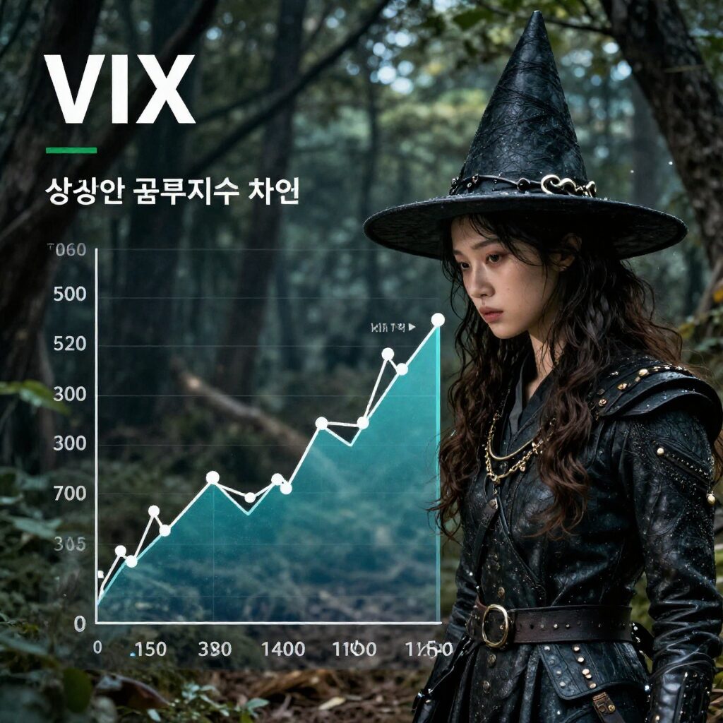 네 마녀의 날을 앞두고 상승한 VIX 공포지수 차트