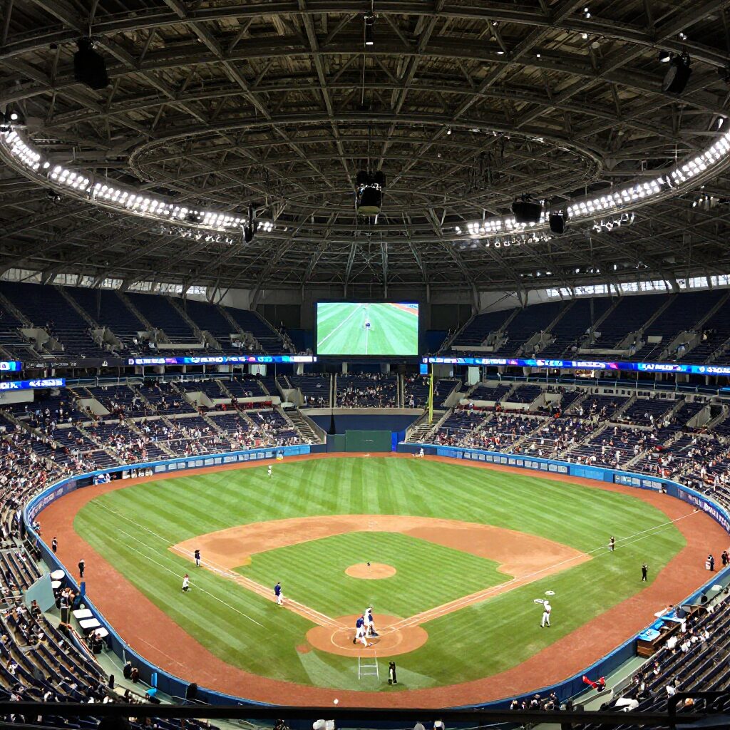 도쿄돔에서 열리는 월드베이스볼클래식 경기장 내부