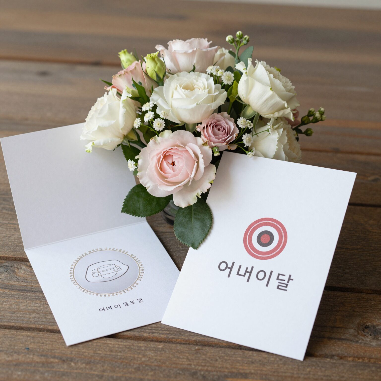 어버이날 카드와 프리미엄 카네이션 선물 세트