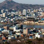 아차산성에서 바라본 한강과 서울 시내 전경