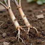 두릅나무 뿌리 삽목용 종근 준비 사진, 연필 굵기의 뿌리가 10-15cm 길이로 잘려있음