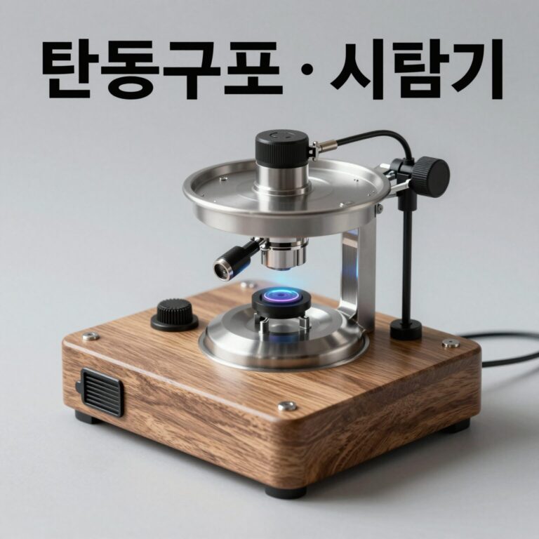 탄동구포 시험기의 구조를 보여주는 다이어그램