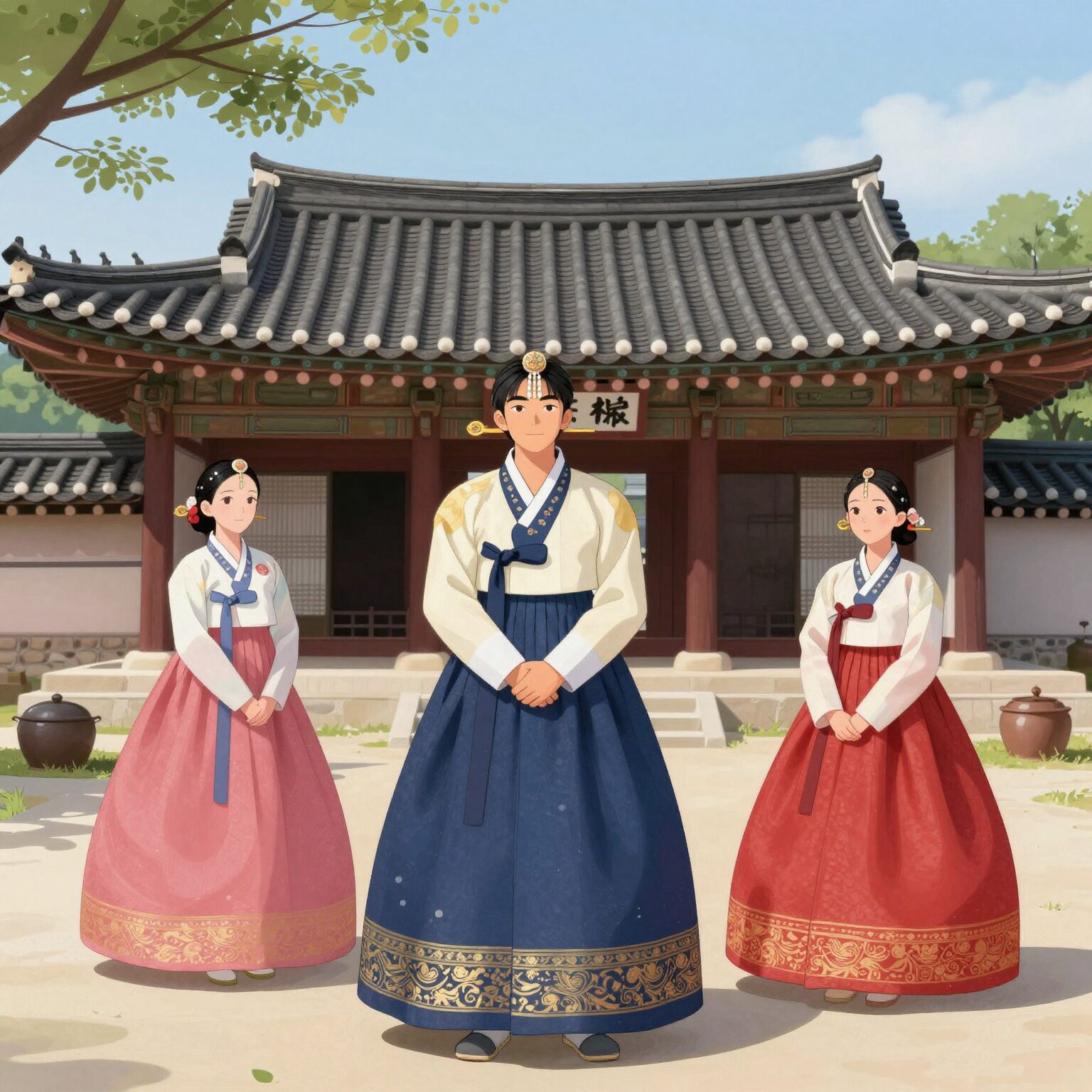 고구려나 신라의 중앙집권화 과정을 상상한 일러스트. 중앙의 왕궁과 지방의 성, 행정 경로가 강조되어 그려져 있음