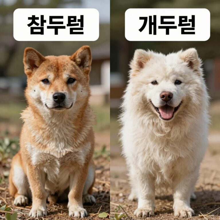 참두릅과 개두릅 나란히 비교 사진 왼쪽 참두릅 오른쪽 개두릅