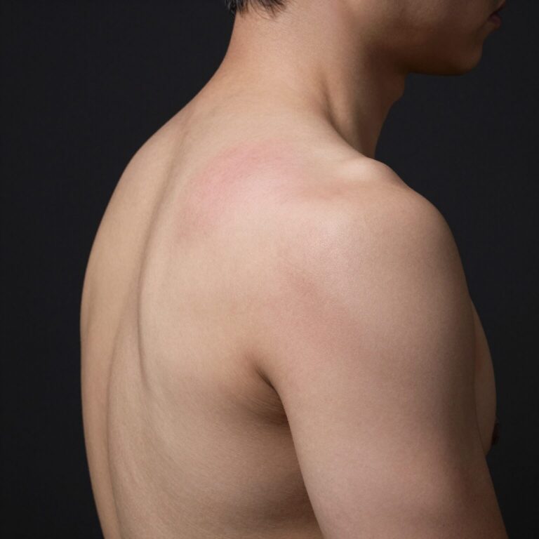 드리클로 사용 후 붉어지고 따가운 겨드랑이 피부 상태를 보여주는 사진