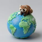 지구의 날을 위한 의미 있는 활동과 실천 방법 파란색과 녹색의 지구 모양 비누 위에 귀여운 곰 피규어가 올려져 있는 모습