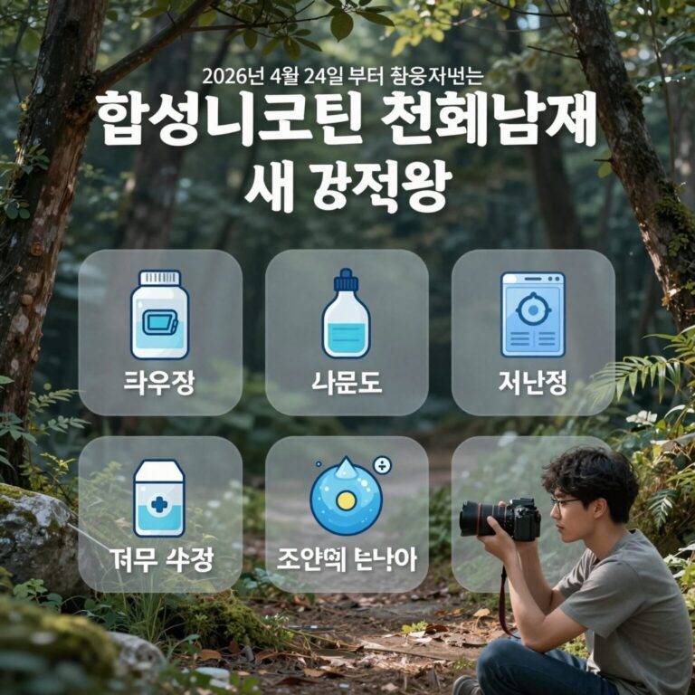 2026년 4월 24일부터 적용되는 합성 니코틴 전자담배 새 규정 요약 인포그래픽