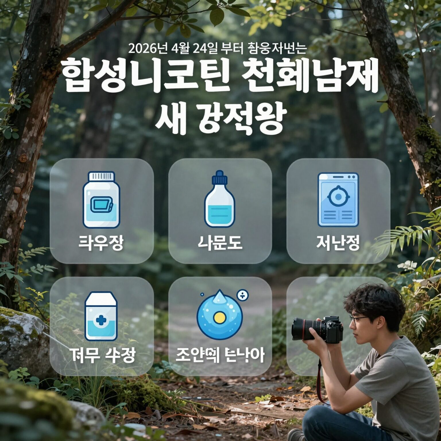 2026년 4월 24일부터 적용되는 합성 니코틴 전자담배 새 규정 요약 인포그래픽