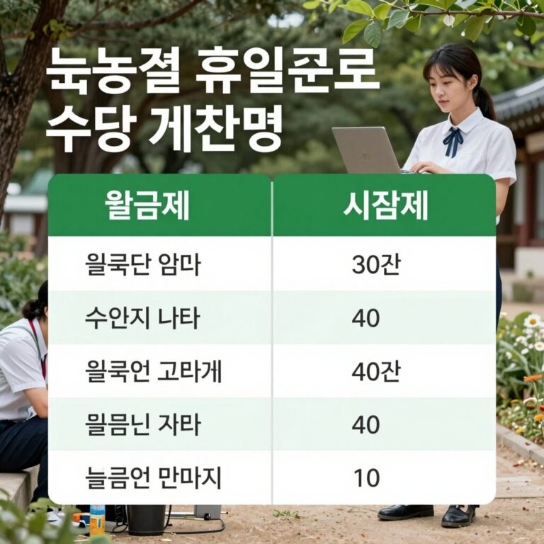 노동절 휴일근로 수당 계산법 요약 인포그래픽 월급제 시급제 비교