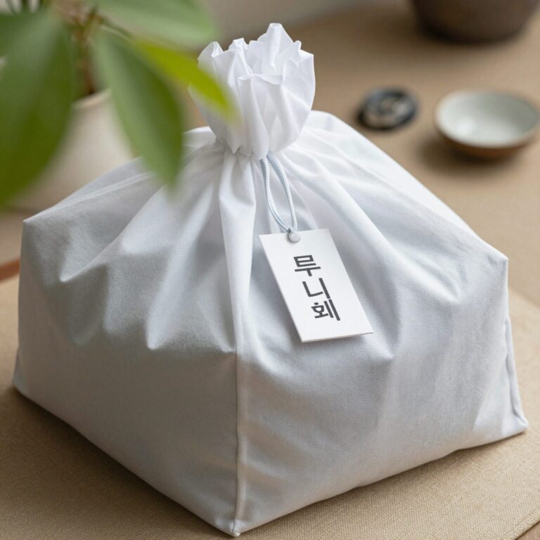 5월 부케와 부토니에 코사지 세트가 안전하게 포장된 모습