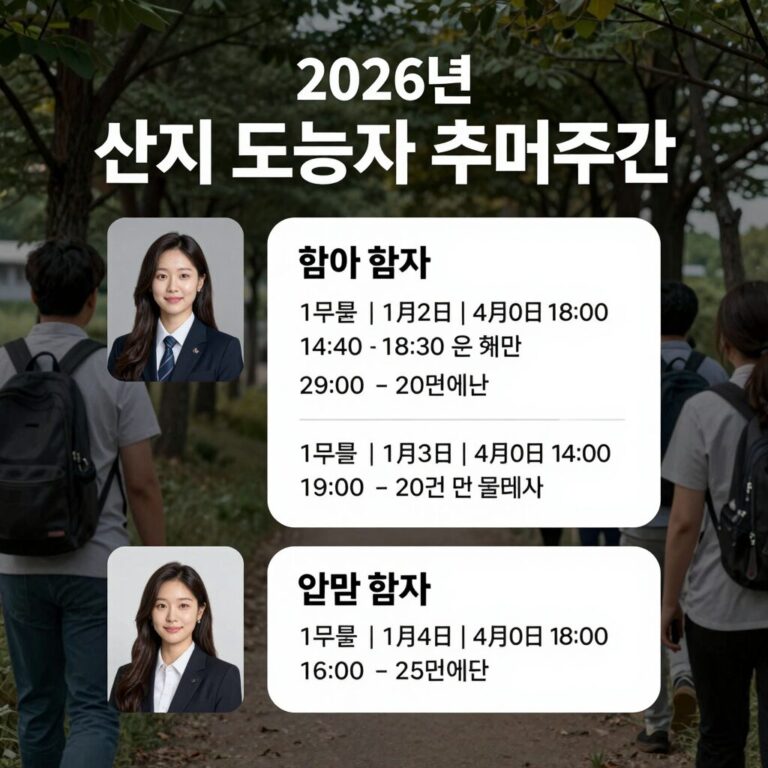 2026년 산재노동자 추모주간 포스터와 주요 행사 일정이 적힌 이미지