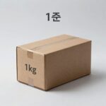1kg 무게의 상자가 1초 동안 1m/s의 속도로 가속되는 모습을 나타낸 다이어그램