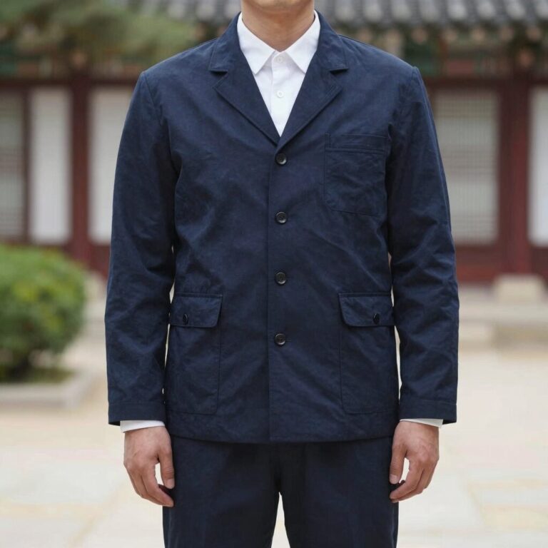 회사 유니폼 면 피케 소재 기능성 카라티 착용 모습