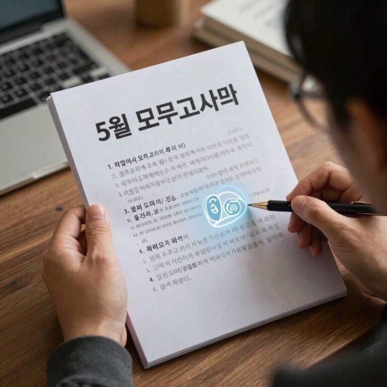 5월 모의고사 시험 준비 자료 이미지