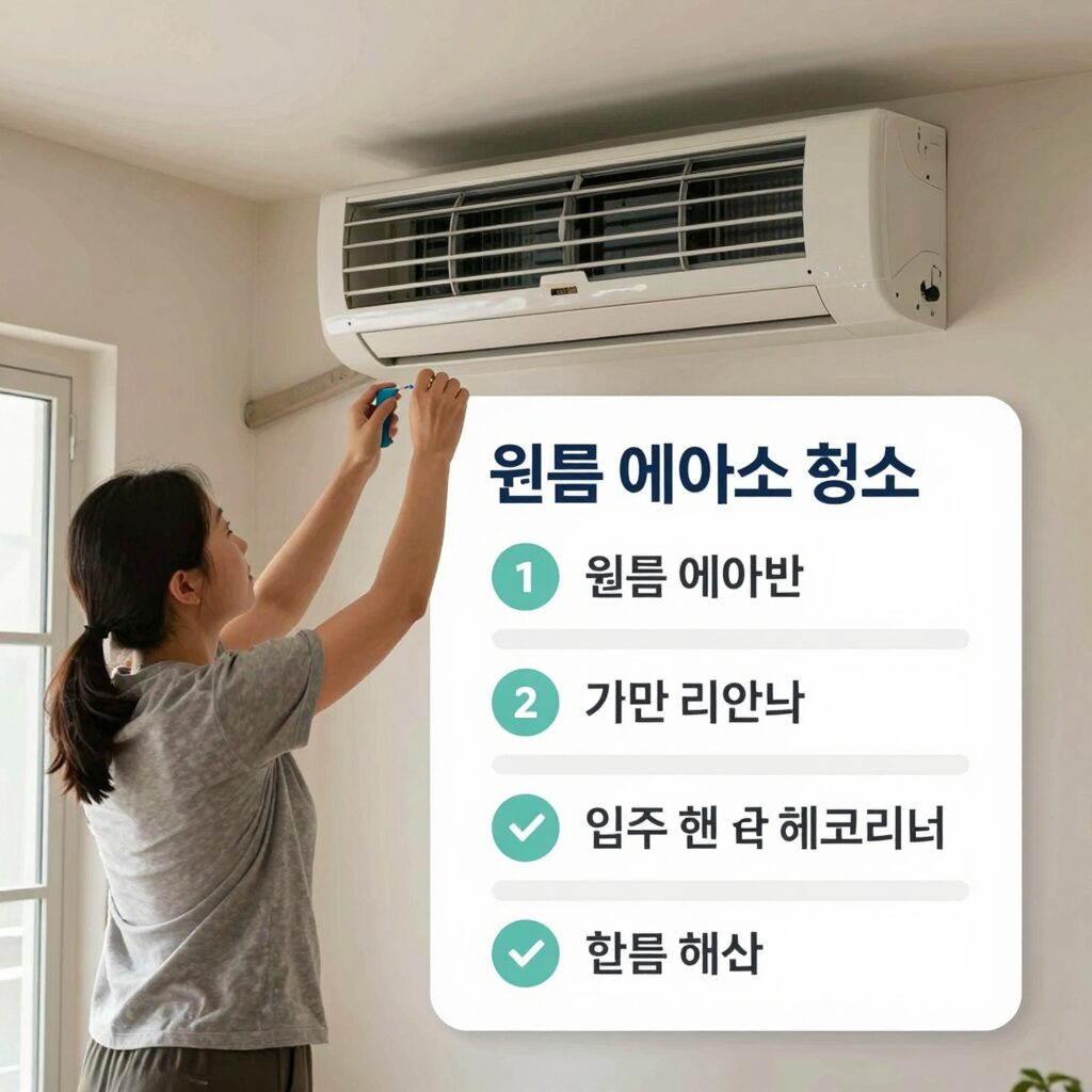 원룸 에어컨 청소비용 분쟁 예방을 위한 입주 전 체크리스트 이미지