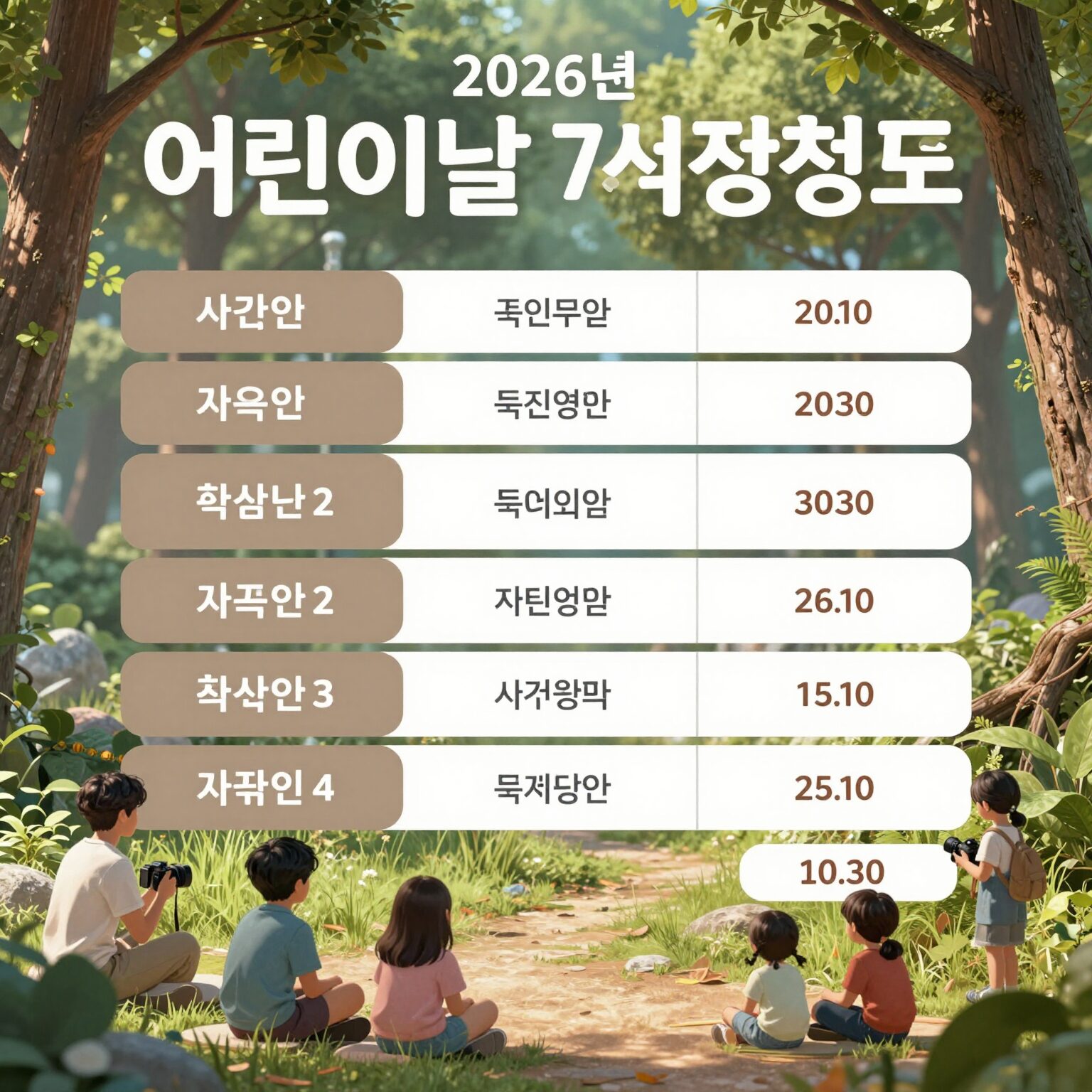 어린이날 특선영화 편성표 2026년 TV 시간표