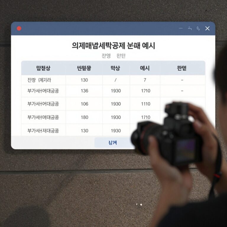 의제매입세액공제 분개 예시와 부가세대급금 계정별원장 잔액 확인 화면