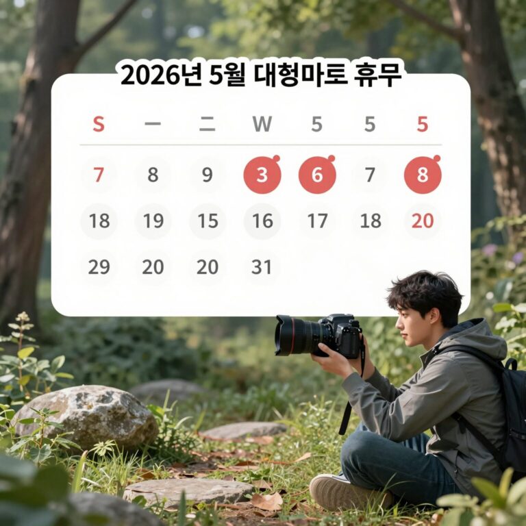 2026년 5월 대형마트 휴무일 달력